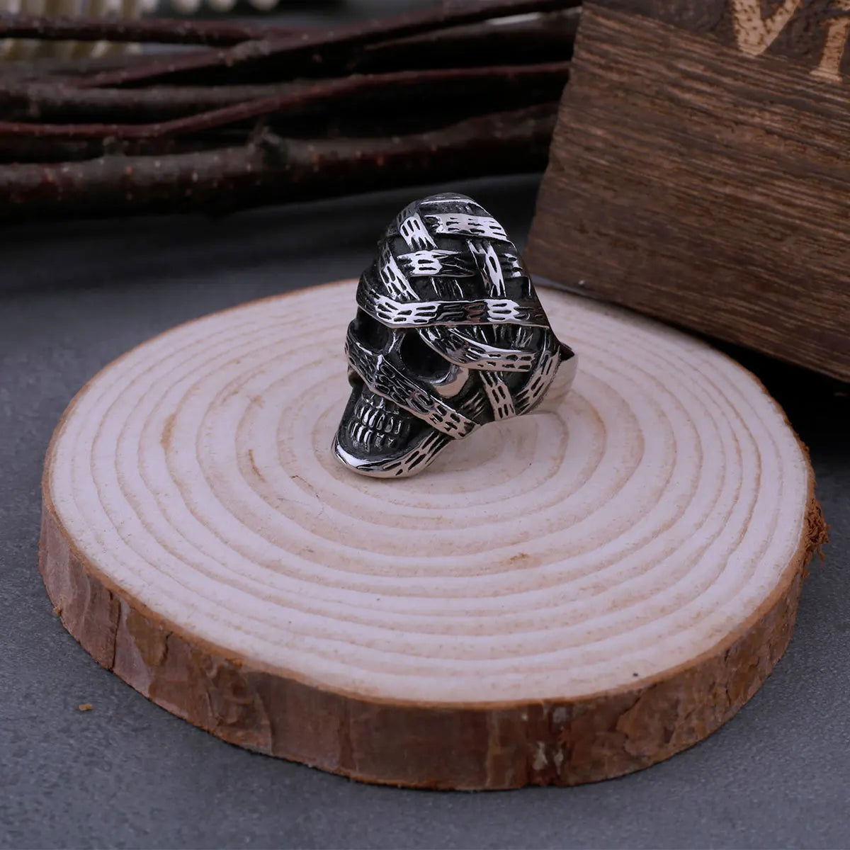 Eddie Powerslave Iron Maiden Ring Mens - Stainless Steel Silver - Unisex - That Rock Aesthetic