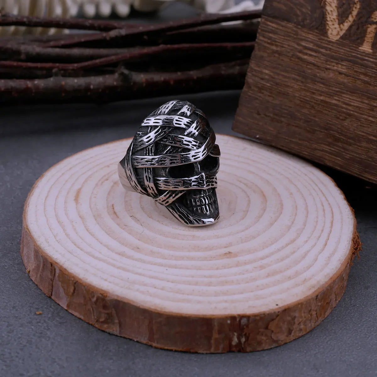 Eddie Powerslave Iron Maiden Ring Mens - Stainless Steel Silver - Unisex - That Rock Aesthetic