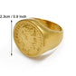 Emperor Napoleon III 1856 Gold Coin Ring Mens Signet - Gold - Unisex - That Rock Aesthetic