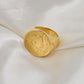 Emperor Napoleon III 1856 Gold Coin Ring Mens Signet - Gold - Unisex - That Rock Aesthetic