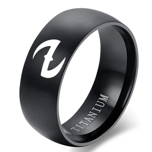 Evanescence Ring Logo Metal Rock Band Music Ring - Stainless Steel Black - Unisex - That Rock Aesthetic