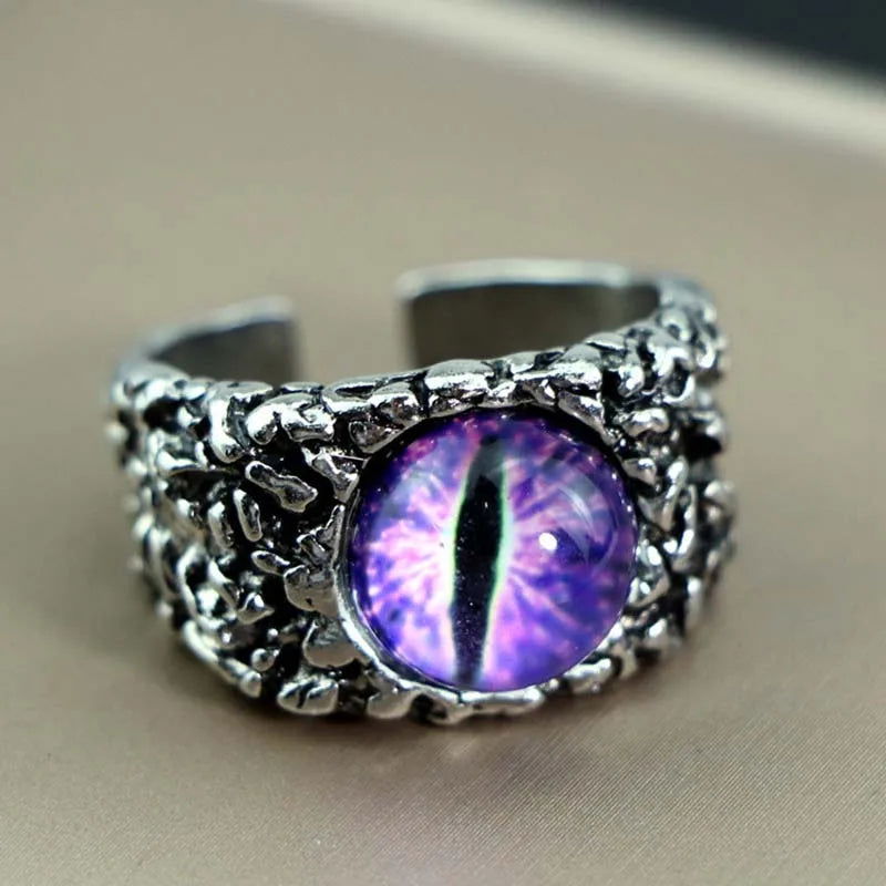 Eyeball / Eye of Sauron Lord of the Rings Gothic Ring Collection - Silver - Unisex - That Rock Aesthetic