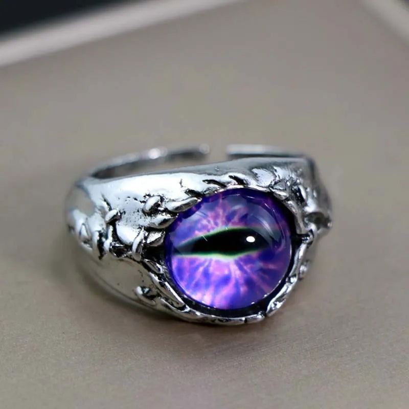 Eyeball / Eye of Sauron Lord of the Rings Gothic Ring Collection - Silver - Unisex - That Rock Aesthetic