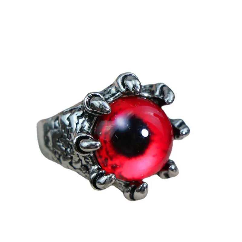 Eyeball / Eye of Sauron Lord of the Rings Gothic Ring Collection - Silver - Unisex - That Rock Aesthetic