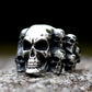 Gothic Band of Skulls Ring Mens - Stainless Steel Silver - Unisex - That Rock Aesthetic