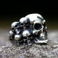 Gothic Band of Skulls Ring Mens - Stainless Steel Silver - Unisex - That Rock Aesthetic