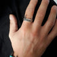 Gothic Dracula Vampire Fangs Ring Mens - Silver - Unisex - Adjustable - That Rock Aesthetic