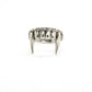 Gothic Dracula Vampire Fangs Ring Mens - Silver - Unisex - Adjustable - That Rock Aesthetic