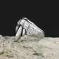 Gothic Dracula Vampire Fangs Ring Mens - Stainless Steel Silver - Unisex - That Rock Aesthetic
