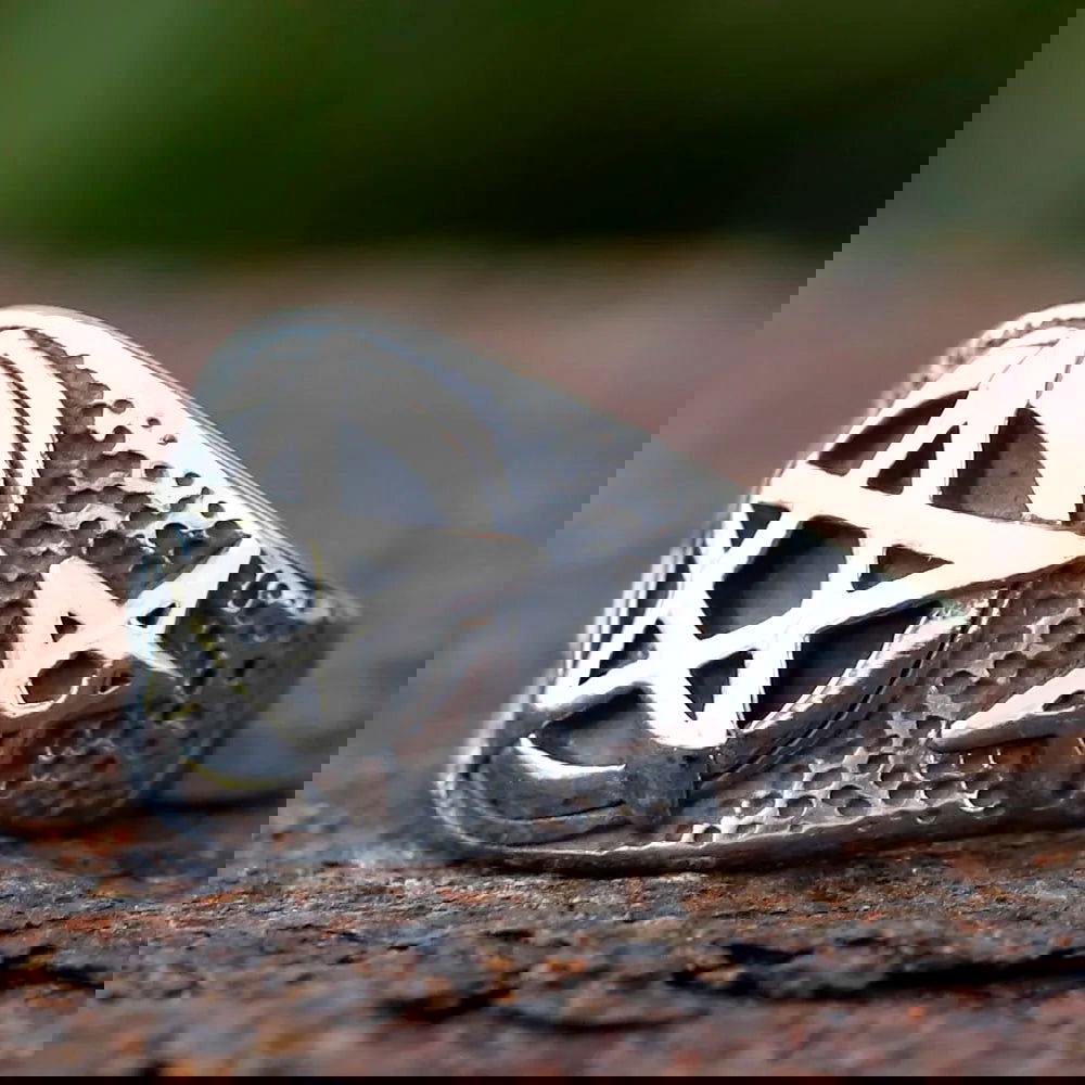 Gothic Satanic Pentagram Ring Mens - Titanium Steel Silver - Unisex - That Rock Aesthetic