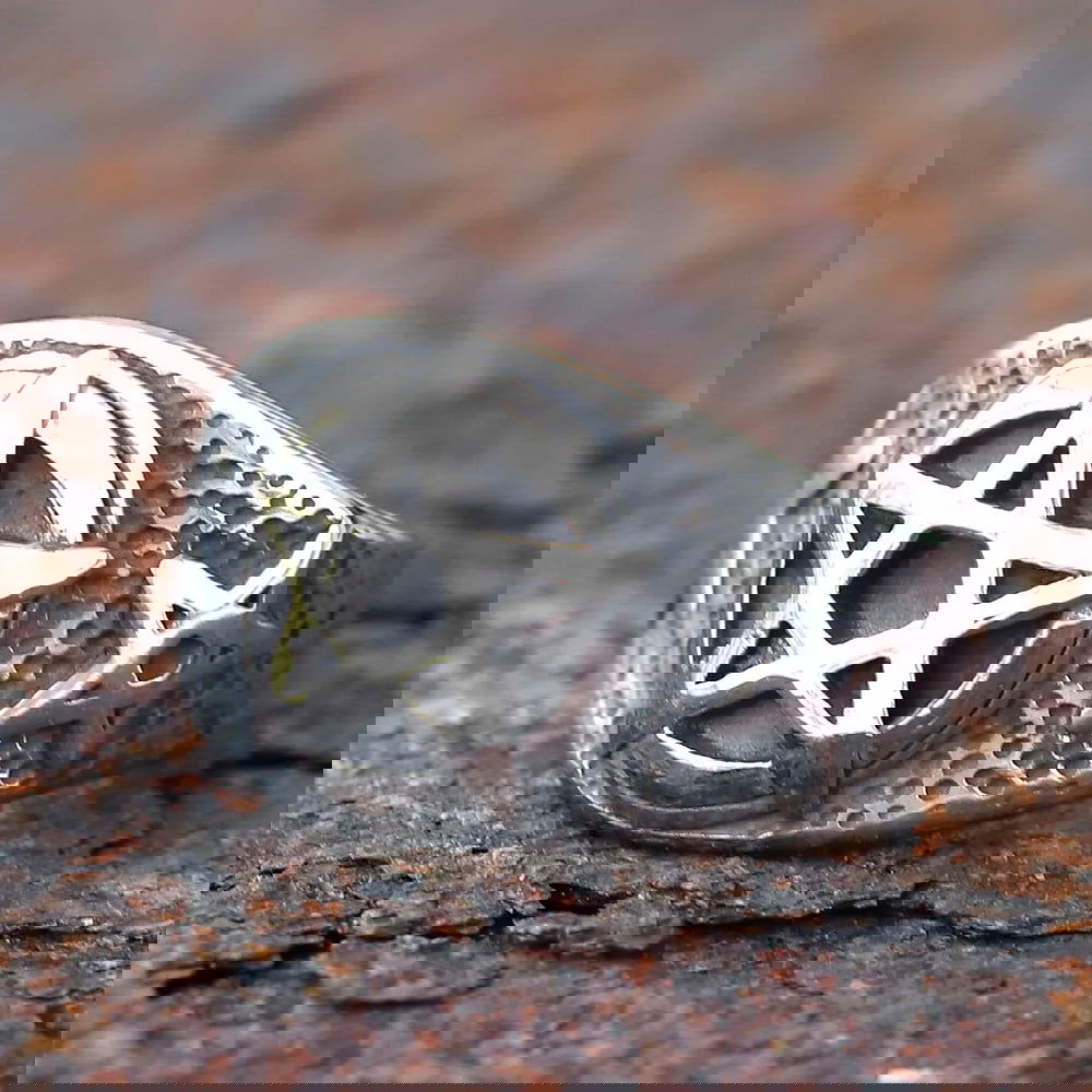 Gothic Satanic Pentagram Ring Mens - Titanium Steel Silver - Unisex - That Rock Aesthetic