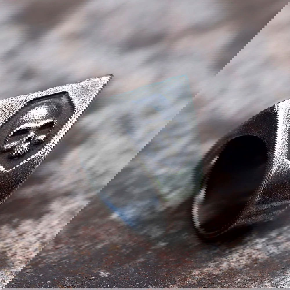 Gothic Skull Number 13 Ring Mens Thirteen - Stainless Steel Silver - Unisex - That Rock Aesthetic