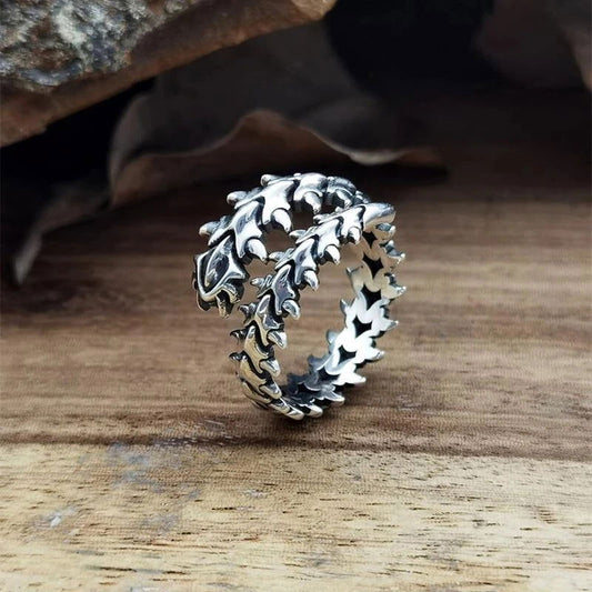 Gothic Spine Ring Mens - Silver - Unisex - Adjustable - That Rock Aesthetic