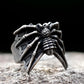 Gothic Web Spider Ring Mens - Stainless Steel Silver - Unisex - That Rock Aesthetic