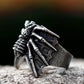Gothic Web Spider Ring Mens - Stainless Steel Silver - Unisex - That Rock Aesthetic