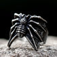 Gothic Web Spider Ring Mens - Stainless Steel Silver - Unisex - That Rock Aesthetic