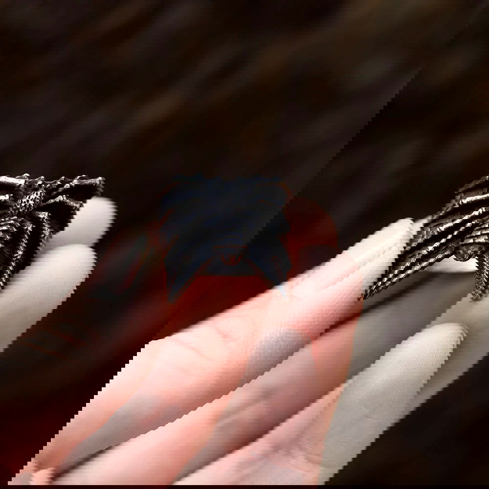 Gothic Web Spider Ring Mens - Stainless Steel Silver - Unisex - That Rock Aesthetic