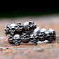 Gothic Wraparound Band of Skulls Ring Mens - Titanium Steel Silver - Unisex - That Rock Aesthetic