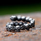 Gothic Wraparound Band of Skulls Ring Mens - Titanium Steel Silver - Unisex - That Rock Aesthetic