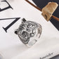 Graceful Mens Tiger Ring - 925 Sterling Silver - Unisex - Adjustable - That Rock Aesthetic