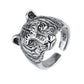 Graceful Mens Tiger Ring - 925 Sterling Silver - Unisex - Adjustable - That Rock Aesthetic