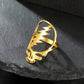 Grateful Dead Ring Lightning Skull Steal Your Face Logo Rock Band Music Ring - Stainless Steel Silver & Gold - Unisex - That Rock Aesthetic