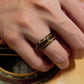 Guitar String Ring - Stainless Steel Black & Brown - Unisex - That Rock Aesthetic