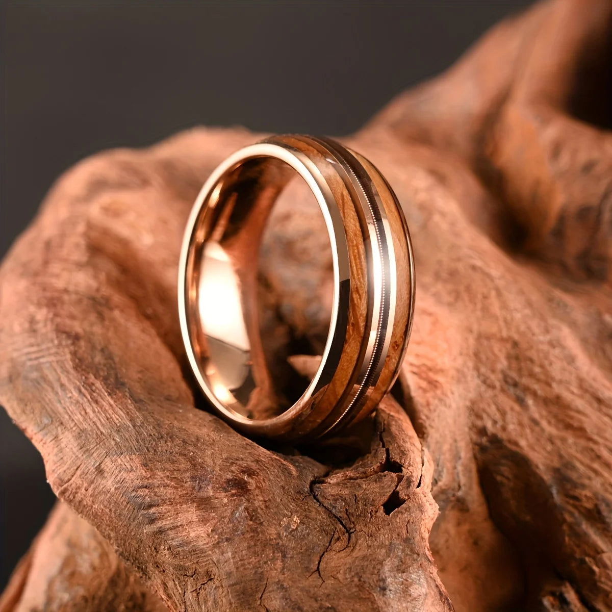 Guitar String Ring - Stainless Steel Black & Brown - Unisex - That Rock Aesthetic