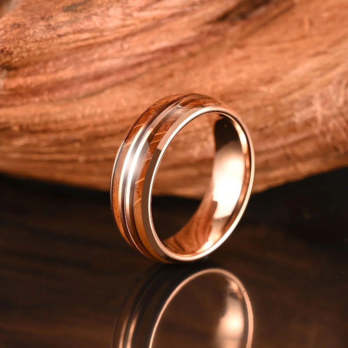Guitar String Ring - Stainless Steel Black & Brown - Unisex - That Rock Aesthetic