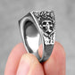 Revolver Gun Cowboy Ring Mens - Stainless Steel Silver - Unisex