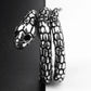 Coiled Mens Snake Ring - Stainless Steel Silver - Unisex