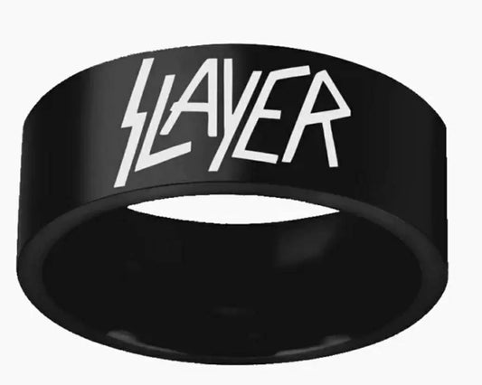 Slayer Band Logo Ring Music - Stainless Steel Black - Unisex