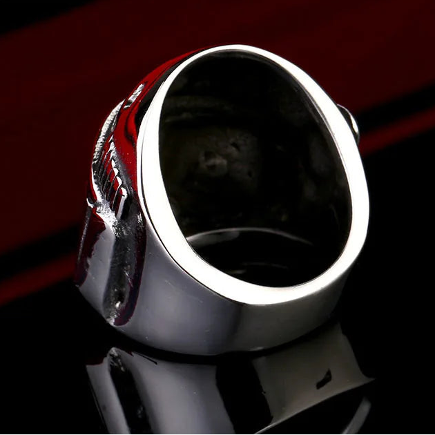 Star Wars Mandalorian Ring Mens Movie - Stainless Steel Silver - Unisex