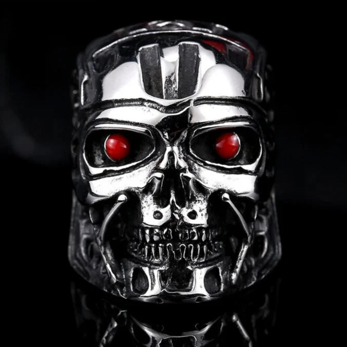 Terminator Movie Mens Ring - Stainless Steel Silver - Unisex