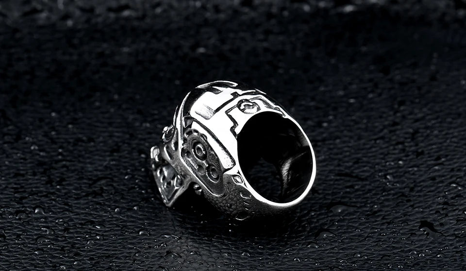 Terminator Movie Mens Ring - Stainless Steel Silver - Unisex