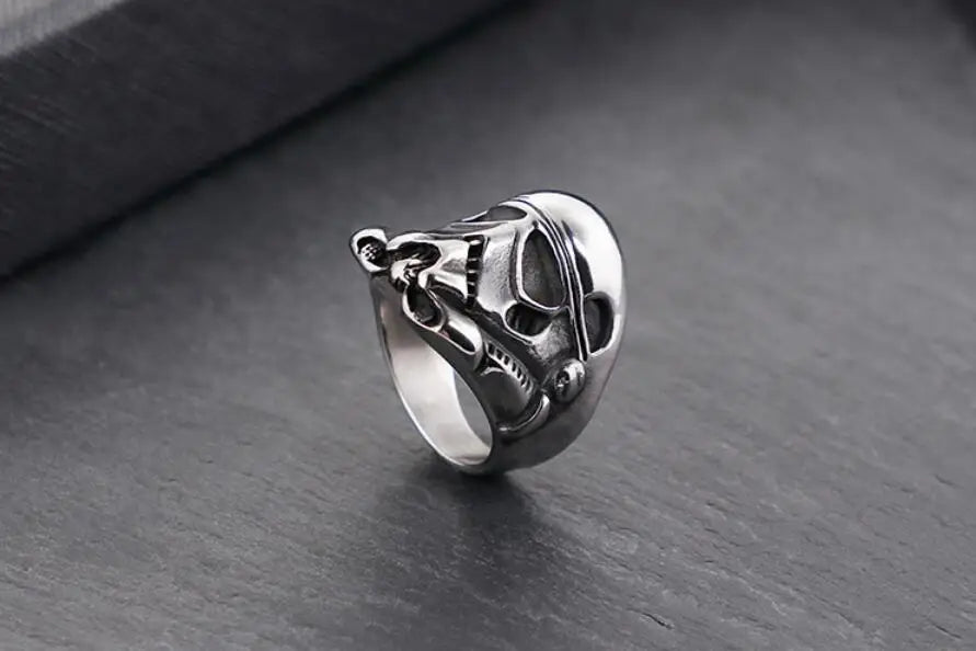 Stormtrooper Star Wars Mens Ring Movie - Stainless Steel Silver - Unisex