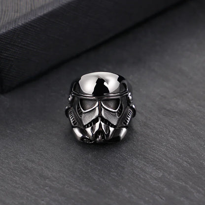 Stormtrooper Star Wars Mens Ring Movie - Stainless Steel Silver - Unisex
