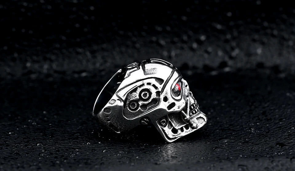 Terminator Movie Mens Ring - Stainless Steel Silver - Unisex