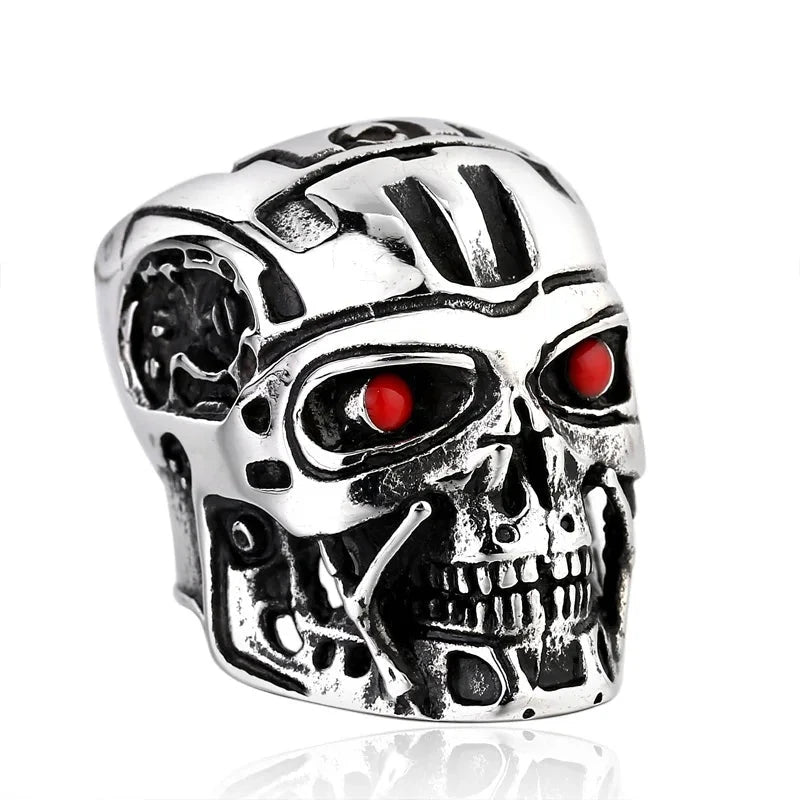 Terminator Movie Mens Ring - Stainless Steel Silver - Unisex