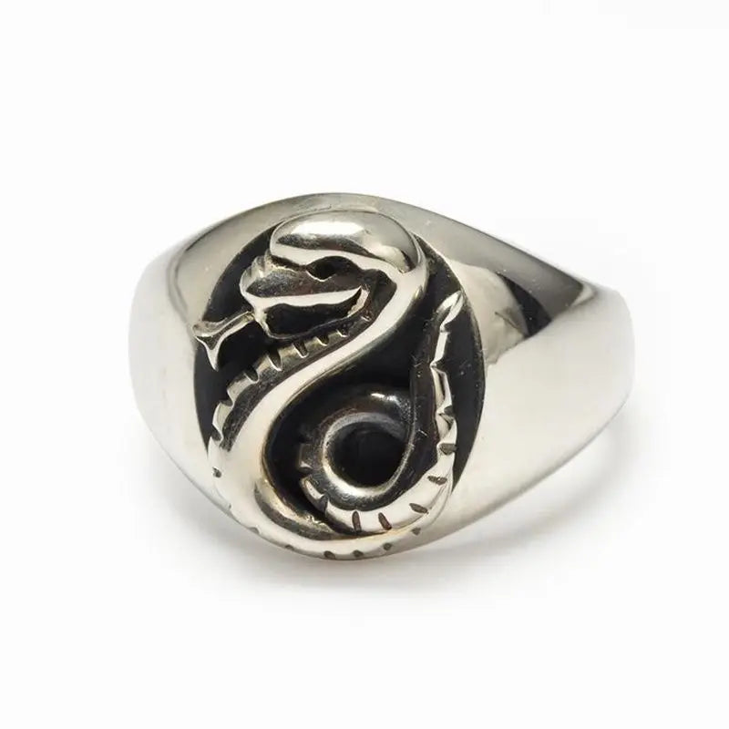 Harry Potter Slytherin Draco Malfoy Ring Snake - Silver - Unisex - Adjustable - That Rock Aesthetic