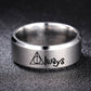 Deathly Hallows Harry Potter Always Ring - Stainless Steel Silver, Gold & Black - Unisex