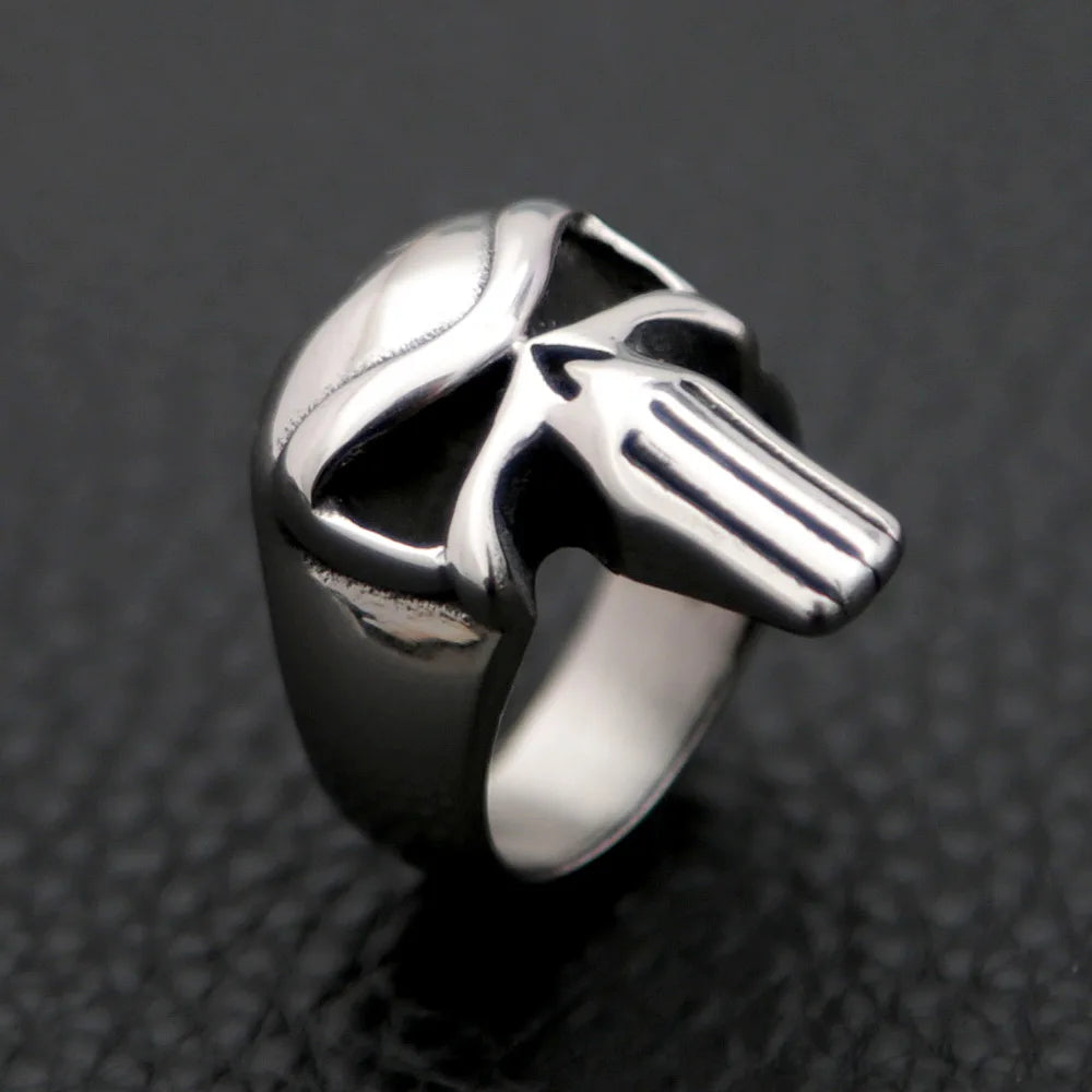 Punisher Skull Superhero Mens Marvel Ring - Stainless Steel Silver - Unisex