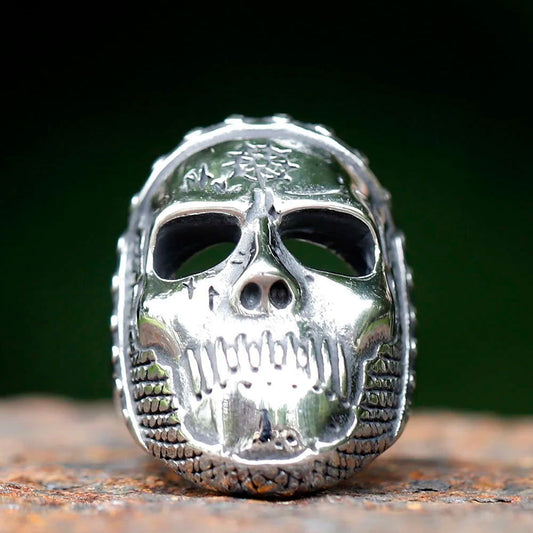 Jay Weinberg Mask Slipknot Ring - Stainless Steel Silver - Unisex - That Rock Aesthetic