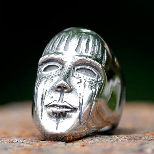Joey Jordison Mask #1 Slipknot Ring - Stainless Steel Silver - Unisex - That Rock Aesthetic