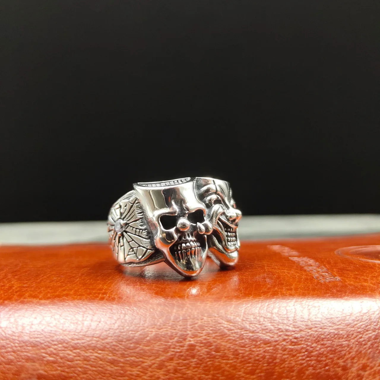 Skull Joker Ring DC Comics Superhero Mens Batman Ring - Silver - Unisex - Adjustable - That Rock Aesthetic