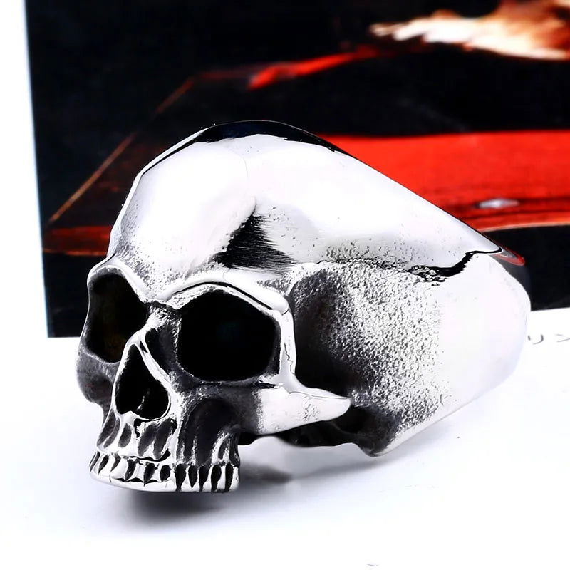 Keith Richards Skull Ring Mens Rolling Stones - Stainless Steel Silver - Unisex - That Rock Aesthetic