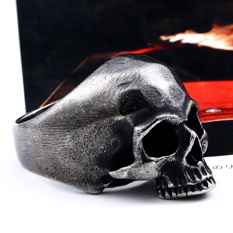 Keith Richards Skull Ring Mens Rolling Stones - Stainless Steel Silver - Unisex - That Rock Aesthetic