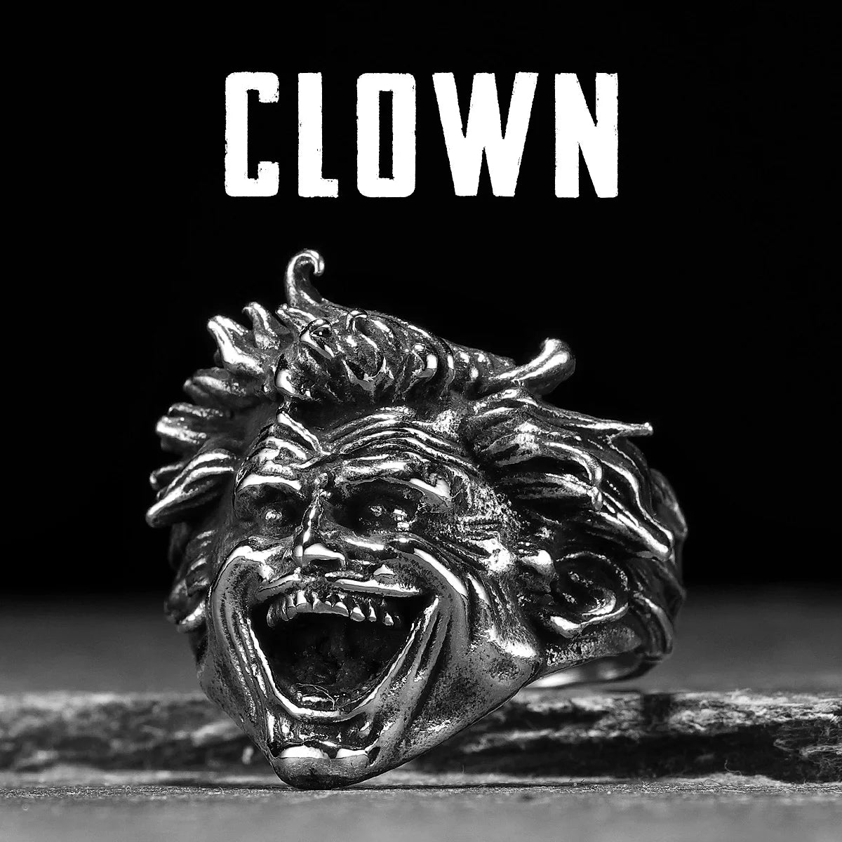 Laughing Joker Ring #3 DC Comics Superhero Mens Batman Ring - Stainless Steel Silver - Unisex - That Rock Aesthetic
