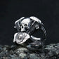 Live to Ride Motorcycle Skull Mens Biker Ring - Stainless Steel Silver - Unisex - That Rock Aesthetic