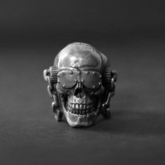 Megadeth Ring Mens Vic Rattlehead Ring Metal Music - Stainless Steel Silver - Unisex - That Rock Aesthetic